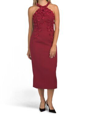 RENE BY RENE RUIZ Sleeveless 3d Floral Tea-length Dress